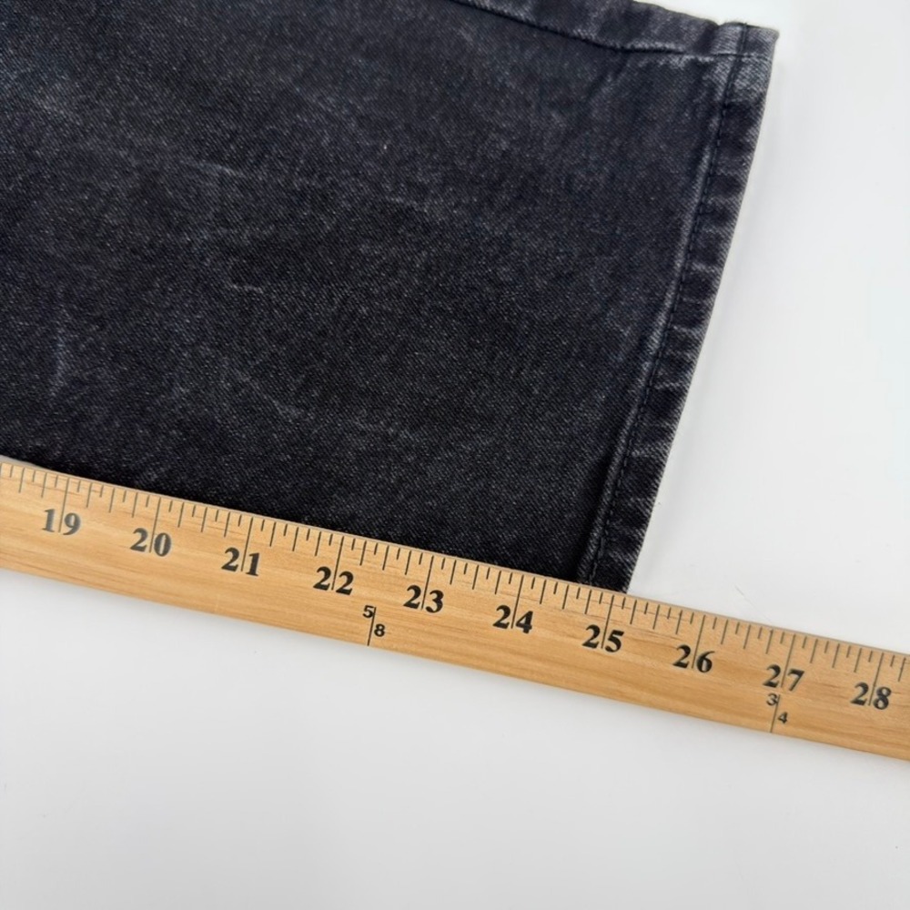 Levis Ribcage Straight Ankle Jeans Womens 26 Washed Black High Rise 001UW-0003 - Picture 11 of 14